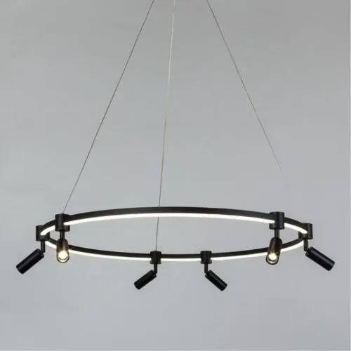 Подвесная светодиодная люстра Arte Lamp Ring A2186SP-1BK  фото 5