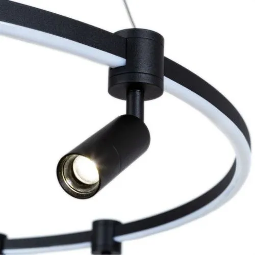 Подвесная светодиодная люстра Arte Lamp Ring A2186SP-1BK  фото 3